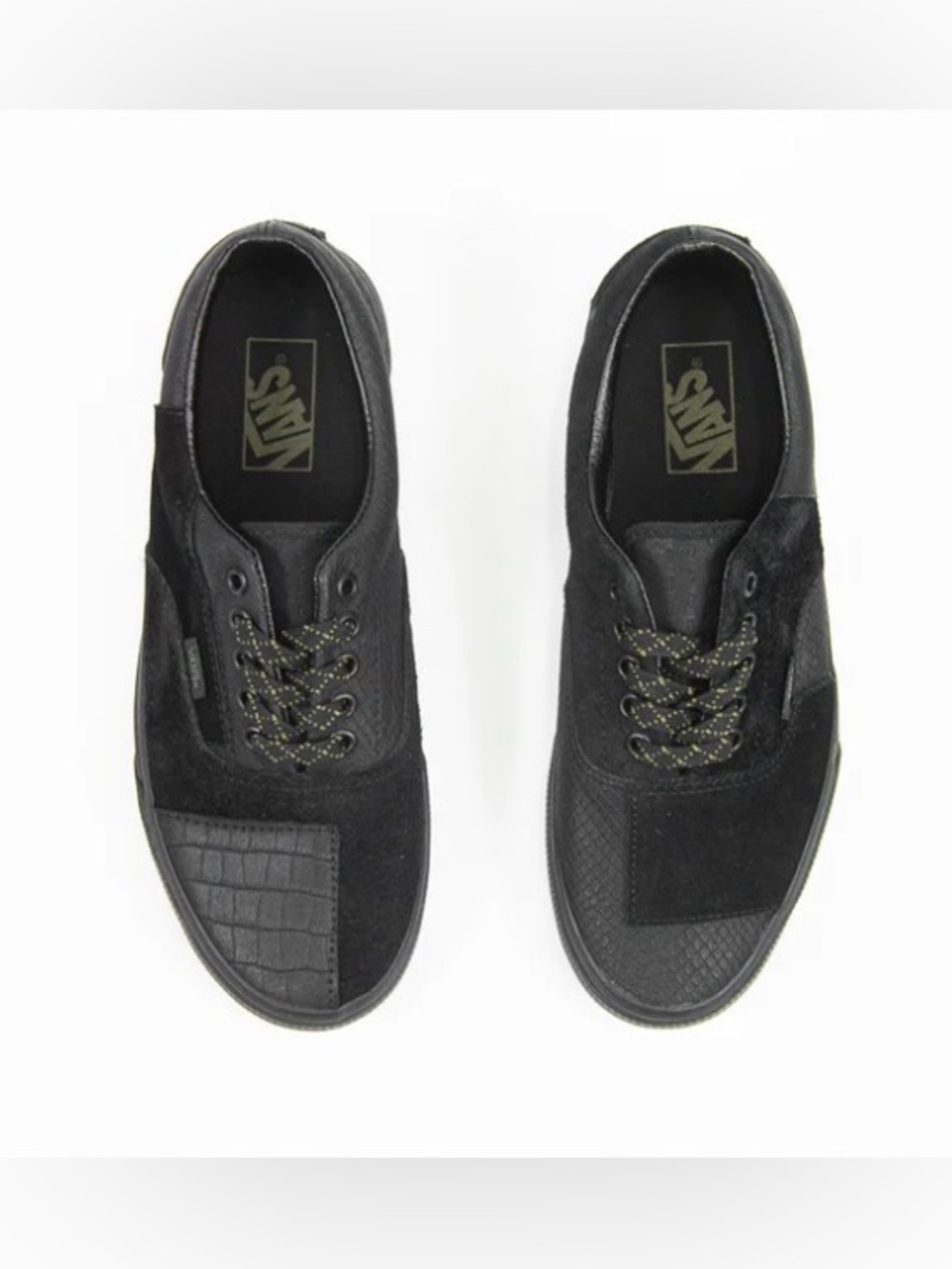 NIB [Vans] Era Patchwork Mono Blackout Low-Top Skater Sneaker Shoes Mens 8/W 9.5